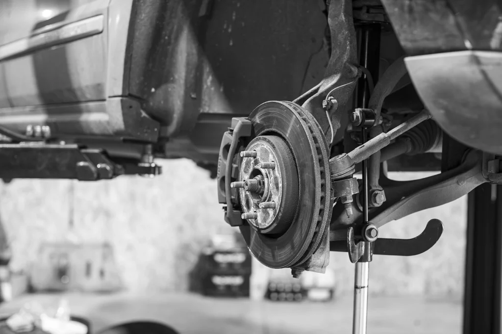 disque de frein démonté lors d’une réparation